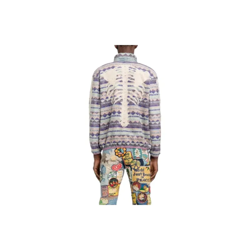 Kapital Ashland Bone Stripe Fleece Jacket-2