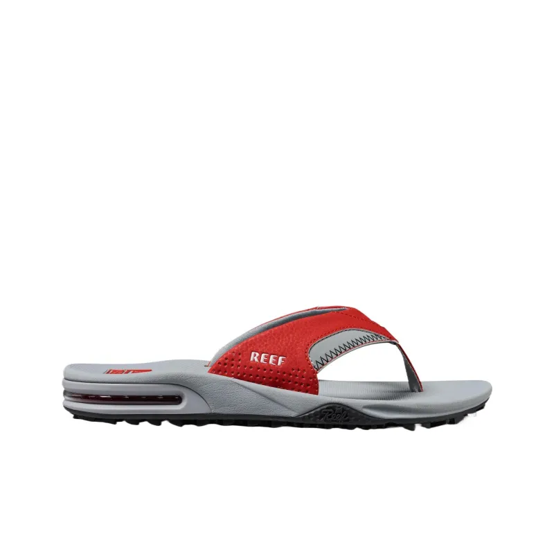 REEF Slip-Resistant Flip Flops Men's Gray Red-1