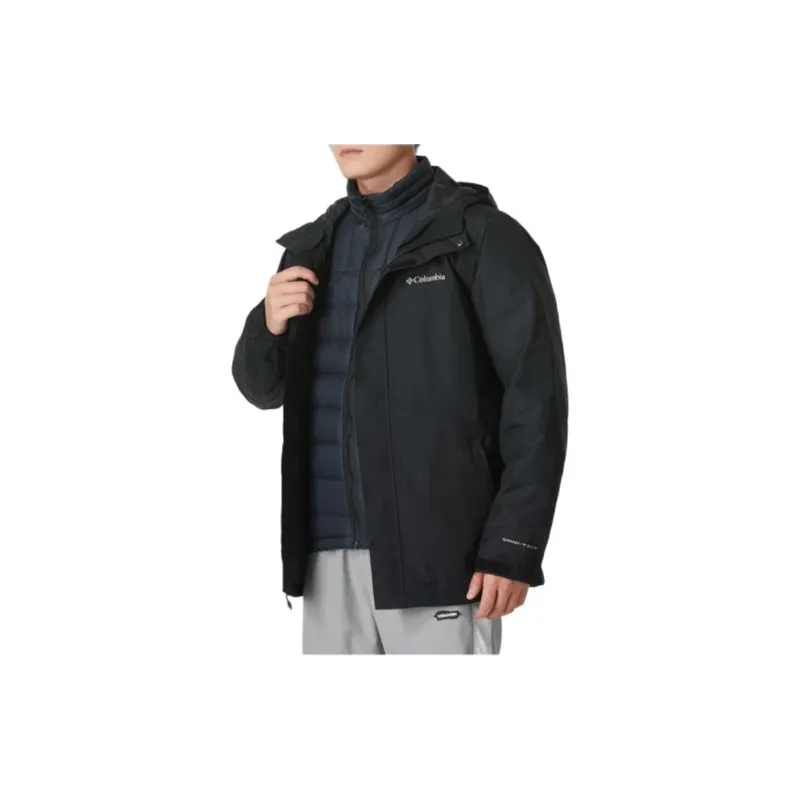 Columbia 24 Fall Waterproof And Windproof To Keep Warm Windbreaker Jacket Men's Black-6