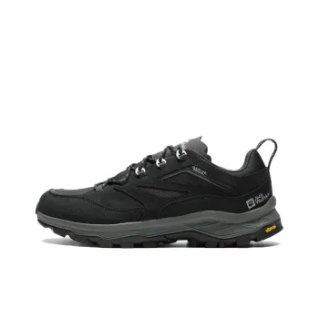 Jack Wolfskin Anti Slip And Wear Resistant Water Resistant Low Top Trekking Shoes Men's Dark Gray