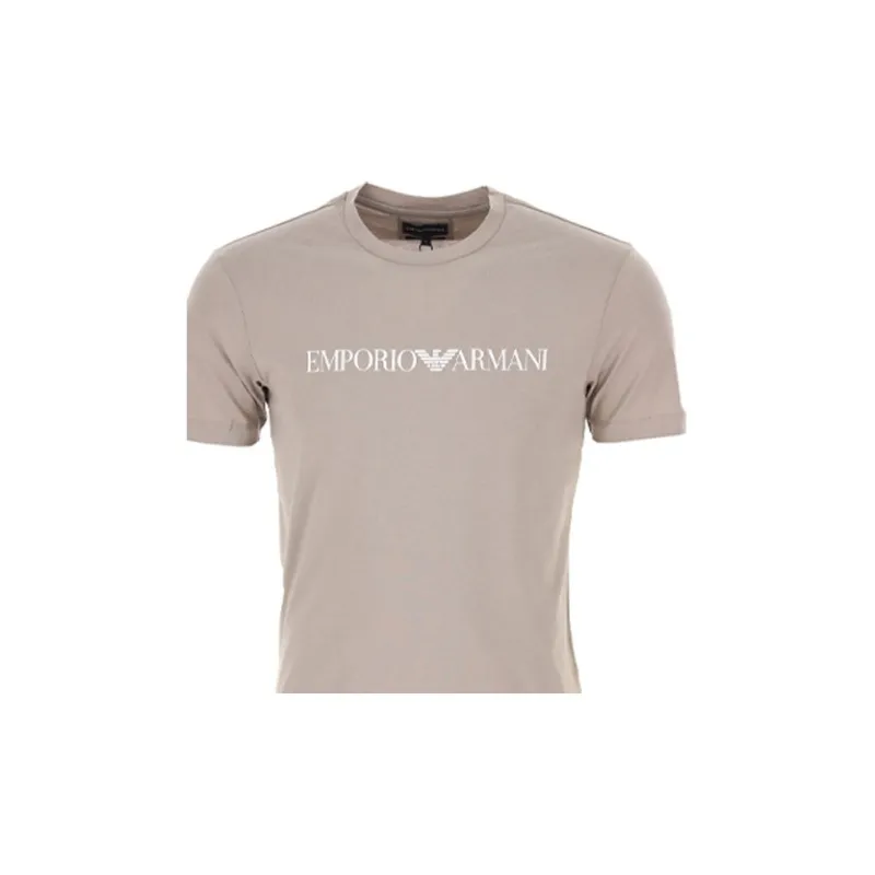 EMPORIO ARMANI Pima-jersey T-shirt With Logo Print-4