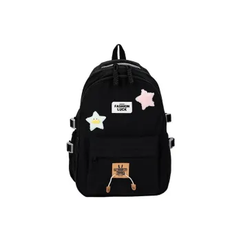 Gorora Nylon Fabric Backpack Regular Women's Multicolor