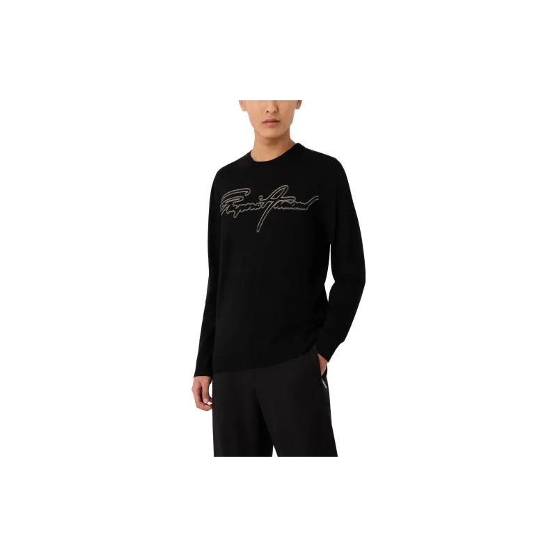 EMPORIO ARMANI SS23 Sweater Men's Black-2