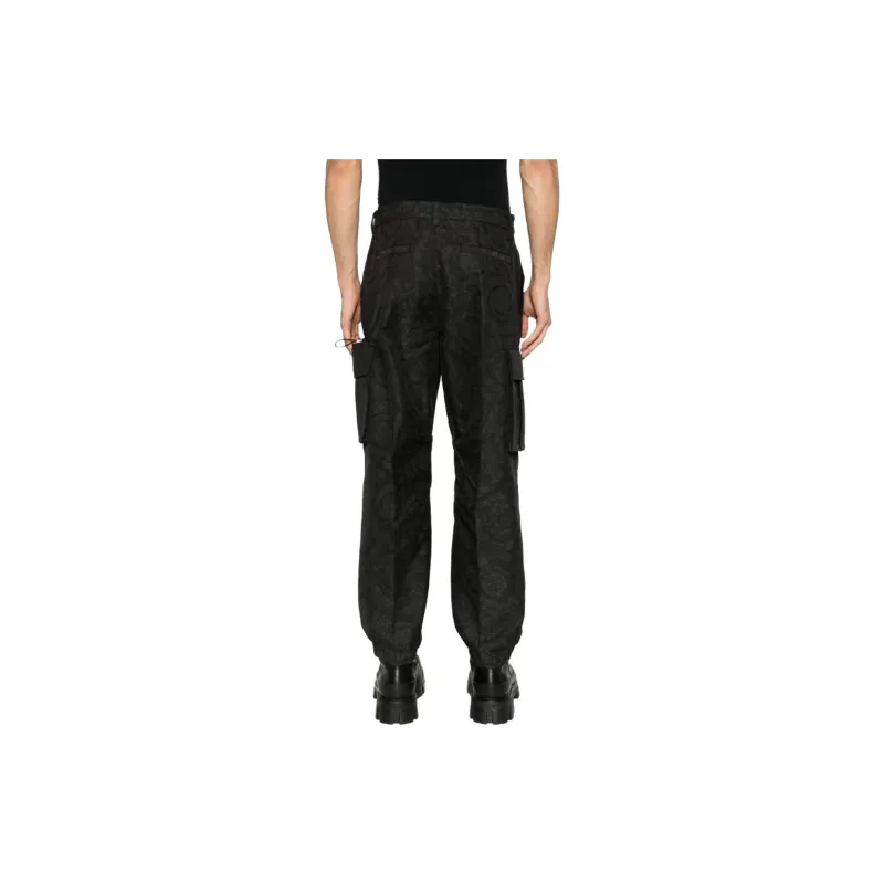 VERSACE Barocco motif Tapered leg Cargo Trousers-2