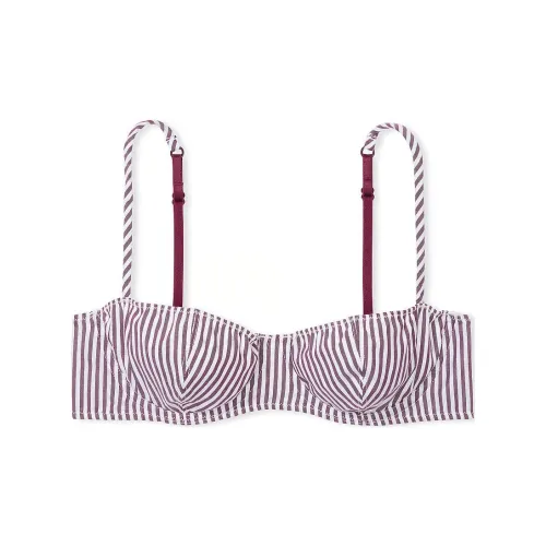 Victoria's Secret PINK Cotton Unlined BalconetteBra/WRSP Bra Women's Wild Rose Stripes Print