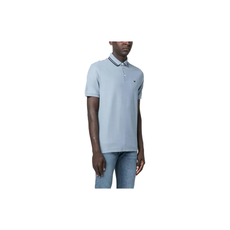 EMPORIO ARMANI Polo Shirt Men's Light Blue-3