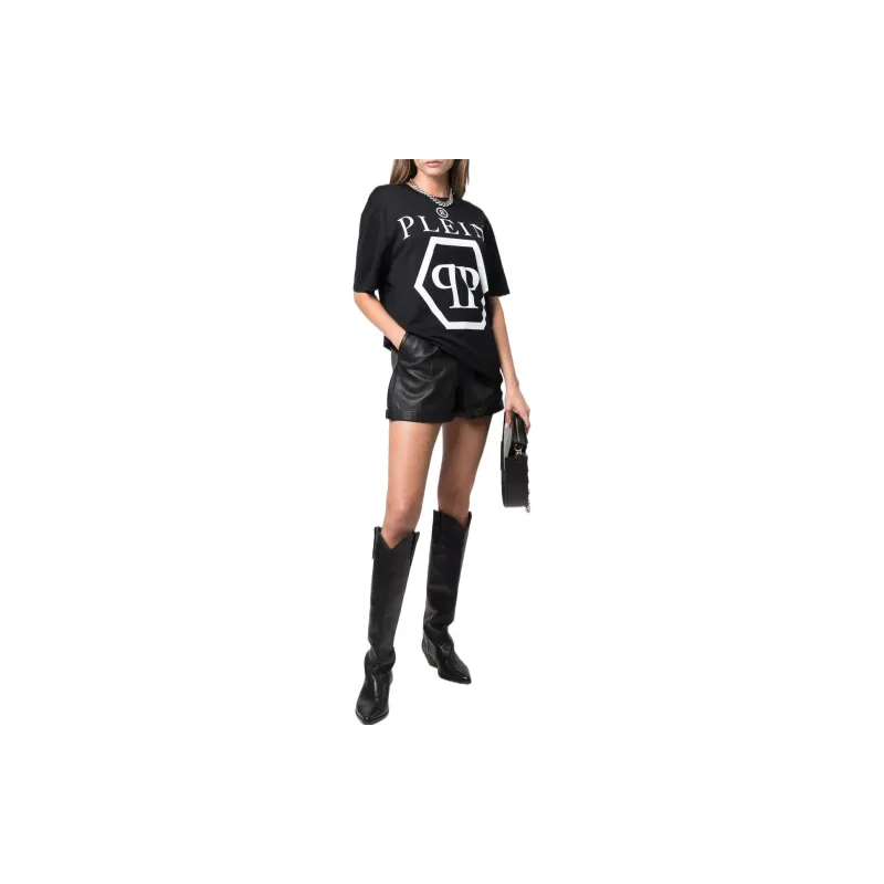 PHILIPP PLEIN Logo print Cotton T shirt-2