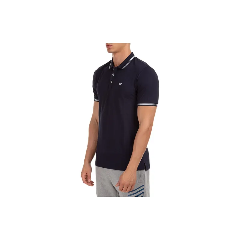 EMPORIO ARMANI Polo Shirts Men Navy Blue-6