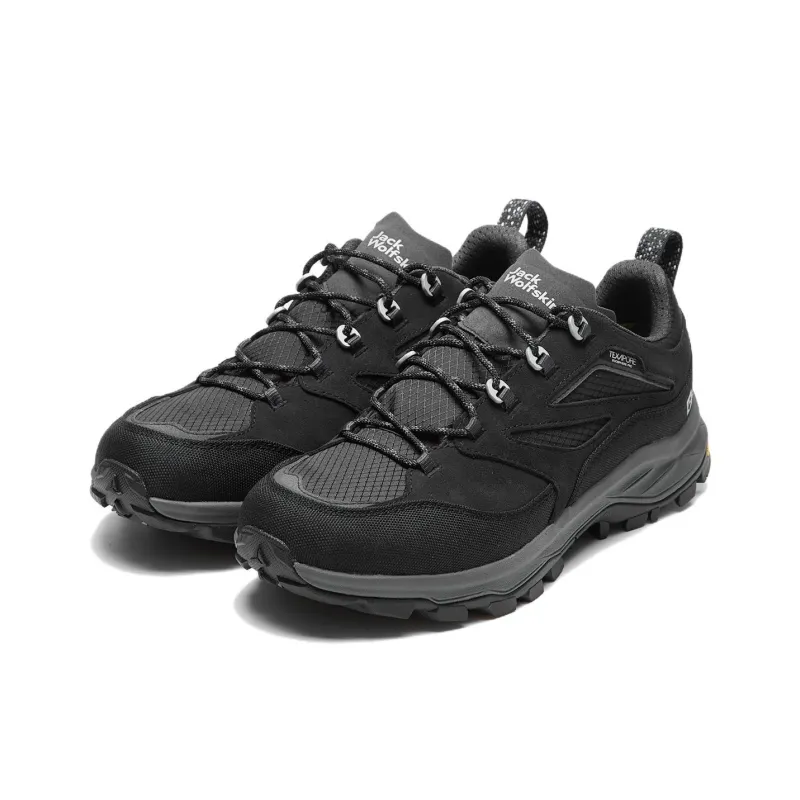 Jack Wolfskin Slip Resistant Low Top Trekking Shoes Women's Dark Gray Blue-2