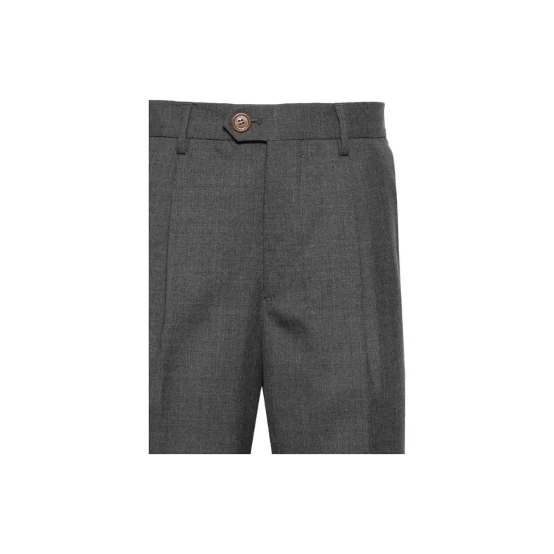 Brunello Cucinelli Pleated Tapered Leg Trousers-5