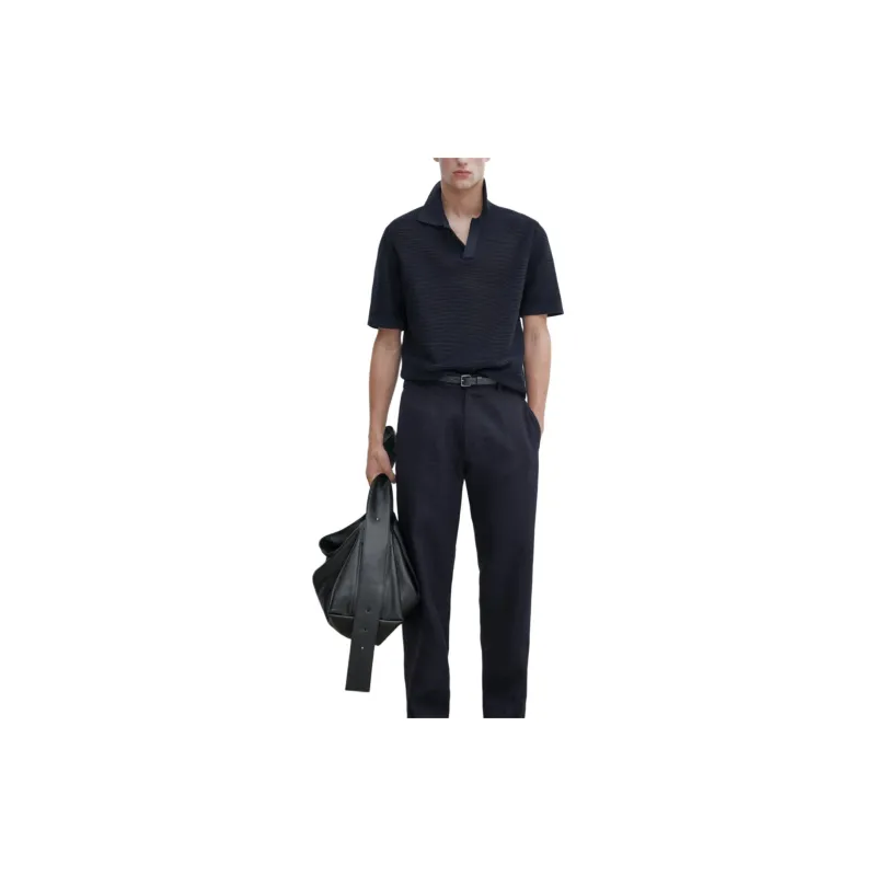 Massimo Dutti Polo Shirt Men's Navy Blue-2