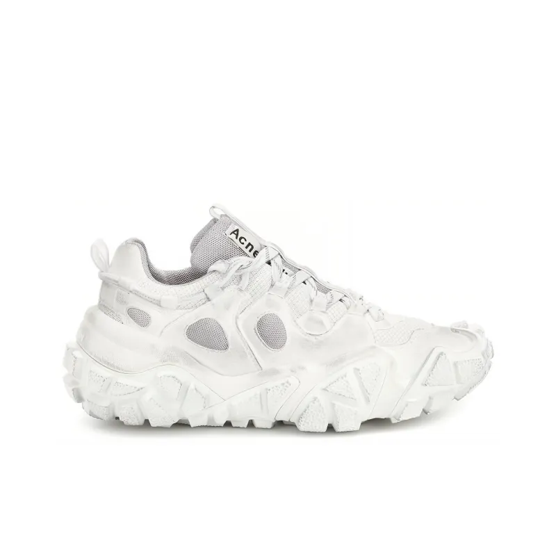 Acne Studios Bolzter W Tumbled Anti Slip And Wear Resistant Breathable Low Top Casual Shoes Women's White-1