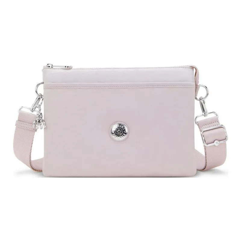 Kipling Polyamide Shoulder Bag, Crossbody Bag Large Size Unisex Shimmery Silver-0