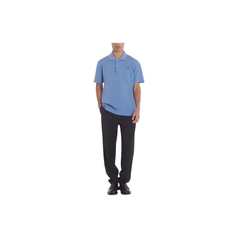 Maison Kitsune Bold Fox Head Patch Polo Shirt-2