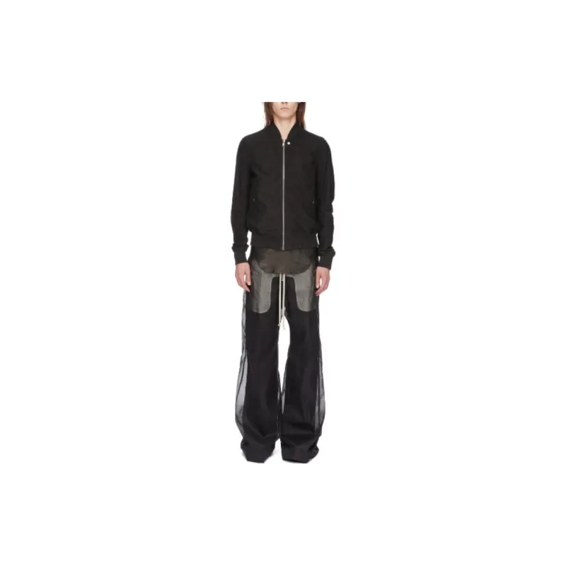 RICK OWENS Classic Flight Zip Up Bomber Jacket-3