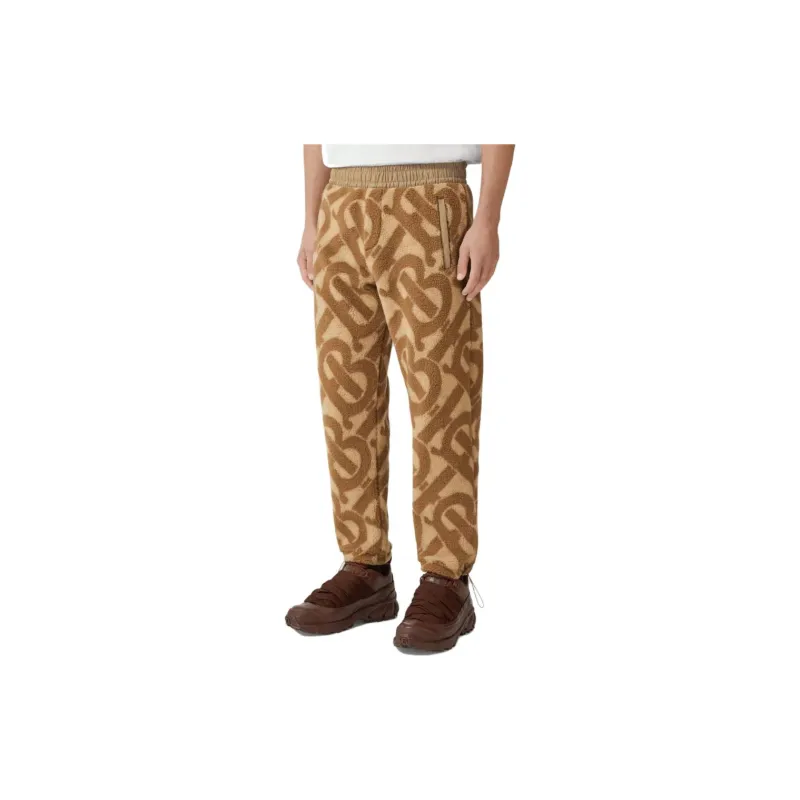 Burberry Tb Monogram Fleece Jacquard Trousers-3