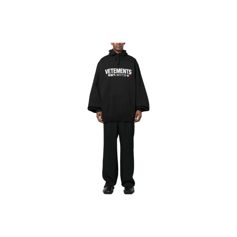 Vetements Logo Printed Drawstring Hoodie-2