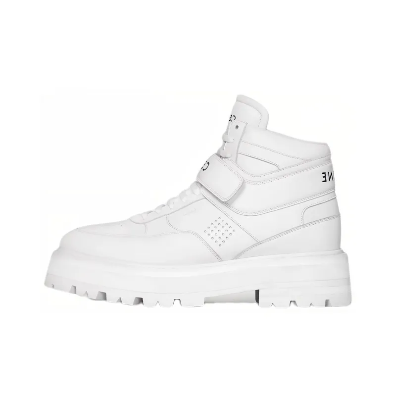 CELINE High Top Stylish Skateboarding Shoes Men's White-0