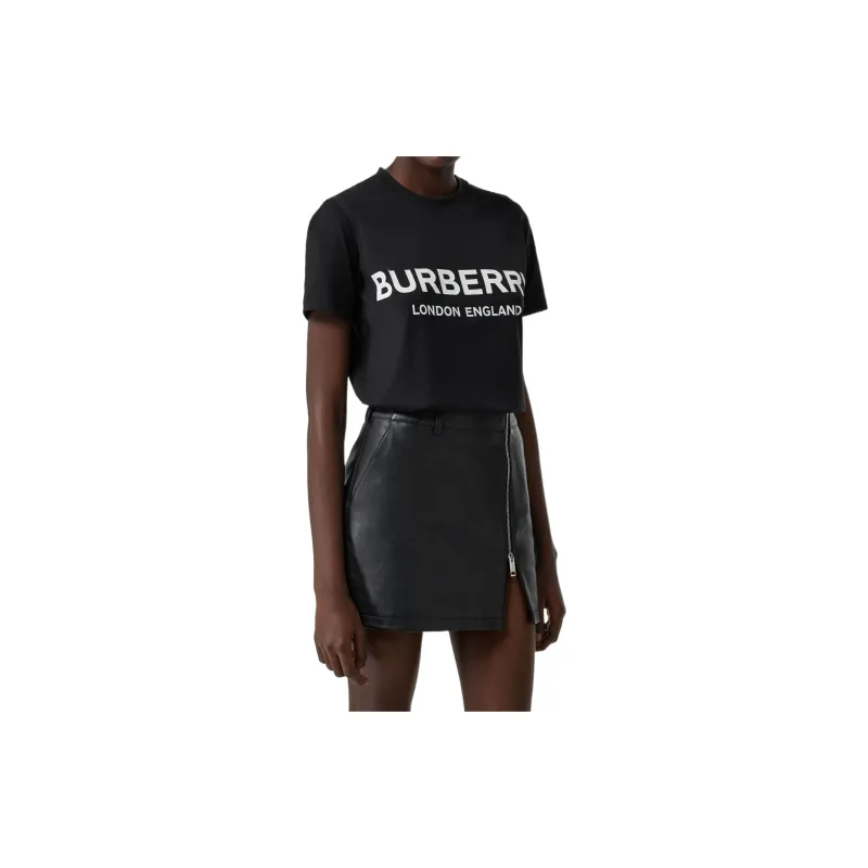 Burberry Men Logo Print T-shirt Black-6