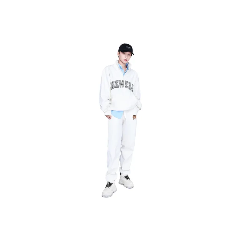 New Era Casual Pants Unisex Ivory White-2