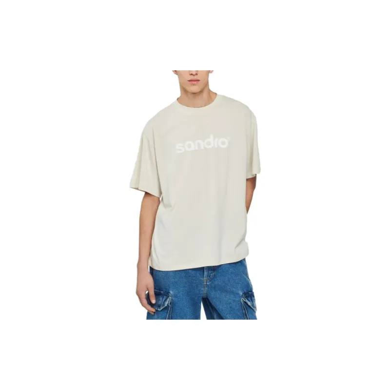 Sandro T Shirts Men Taupe-1