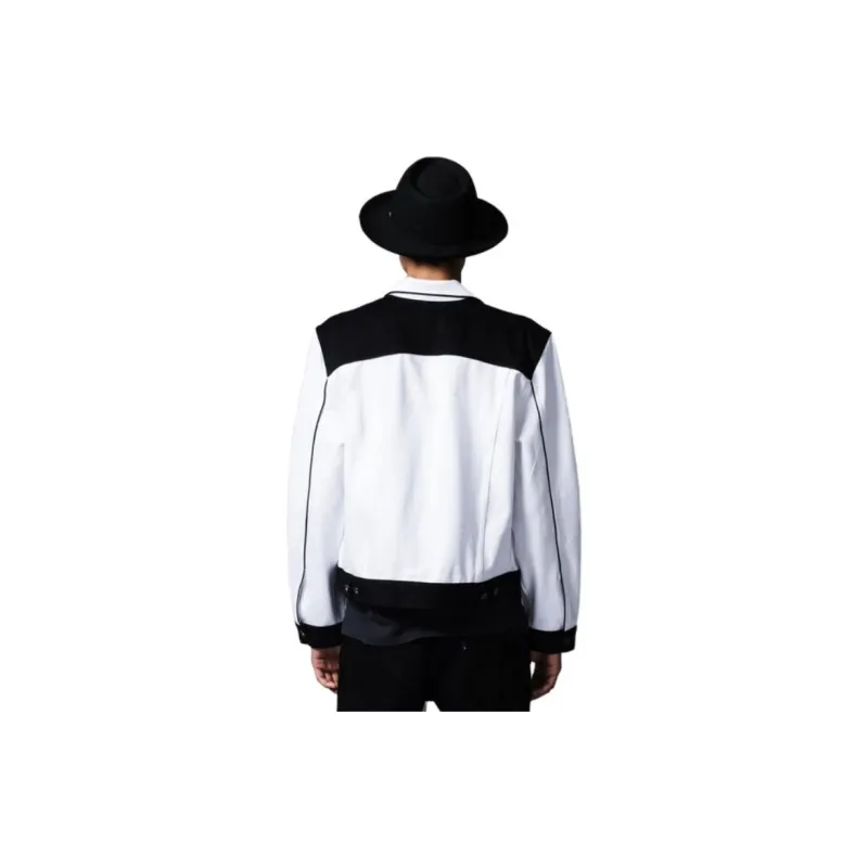 Levis Denim Jackets Men Black White-2