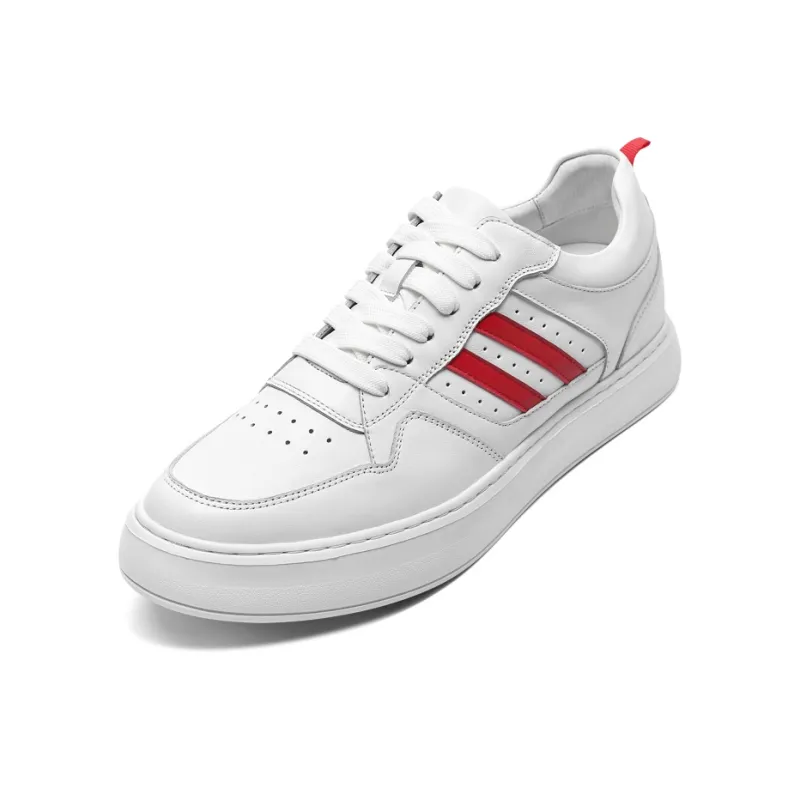 He Jinchang Anti Slip Wear Resistant Low Top Skateboard Shoes Men's White-2