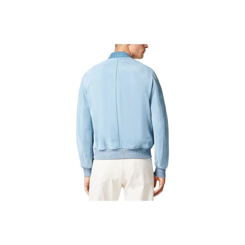 VERSACE SEASHELL BAROQUE Jackets Men Light Blue-3
