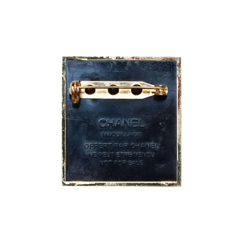 CHANEL Gold-Plated Brooches Women's Blue-2