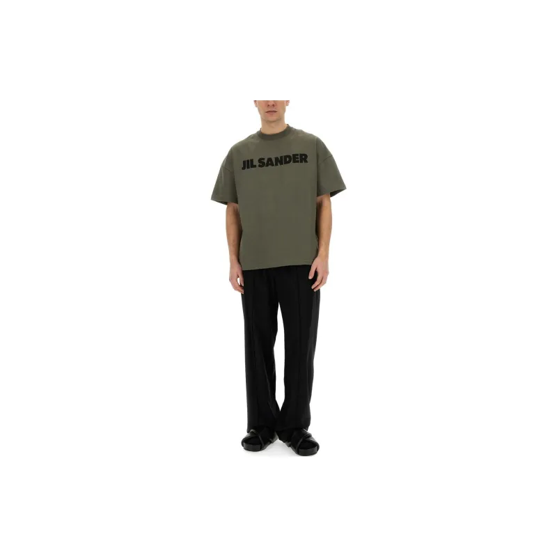 JIL SANDER Logo Printed Crewneck T Shirt-2