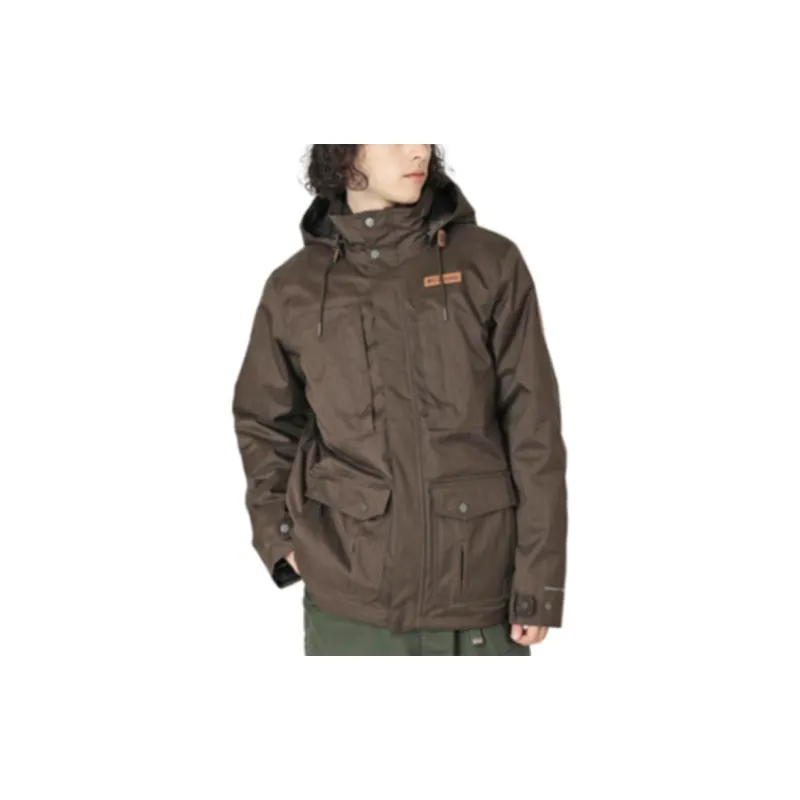 Columbia Windbreaker Jackets Men Dark Brown-5
