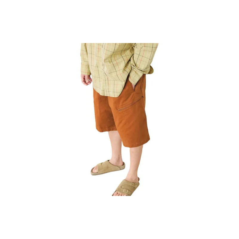 Beams Cargo Shorts Men Mocha-3
