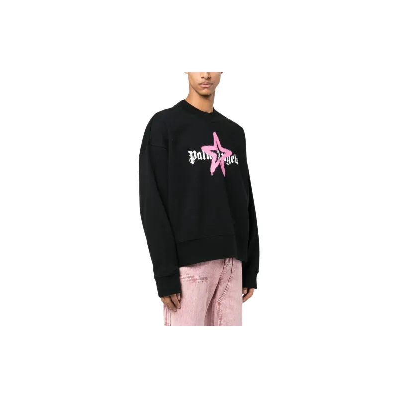 PALM ANGELS Star Sprayed Crewneck-3