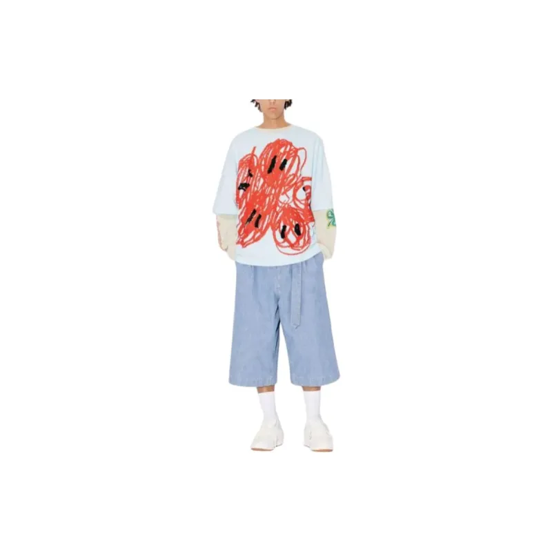 KENZO Drawn Varsity' T Shirt T Shirt Men's Light Blue-6