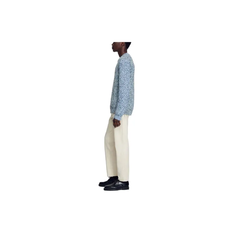 Sandro Sweaters Men Sky Blue-2