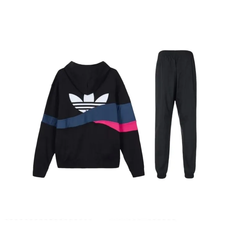 Adidas Originals Clover Series Sweatshirt Set Men's Black-1