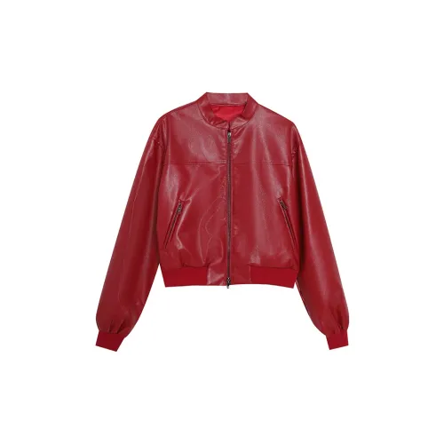 PZHK Leather Jackets Women's