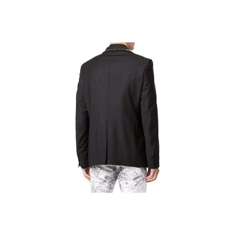 PHILIPP PLEIN Studded-trim Single-breasted Blazer-1
