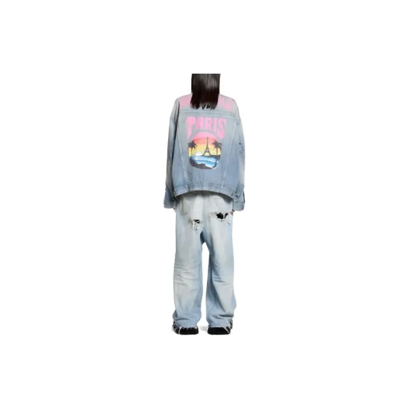 Balenciaga Paris Tropical Denim Jacket-2