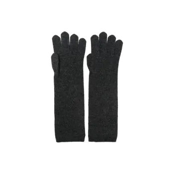 MaxMara Cashmere Knit Gloves Women's Medium Gray