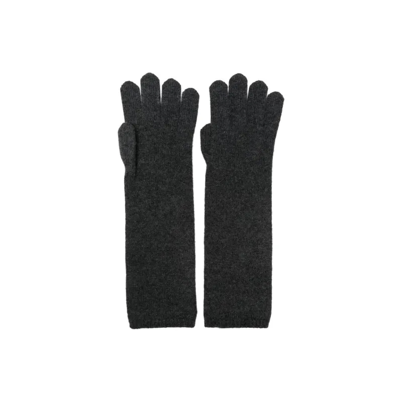MaxMara Cashmere Knit Gloves Women's Medium Gray-0