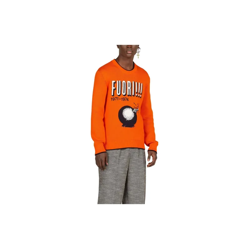 GUCCI Sweaters Men Orange-2