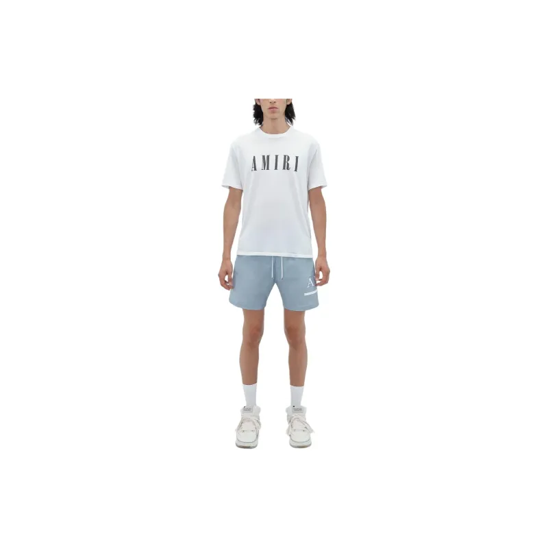 AMIRI Ma Bar Logo Swim Trunk Casual Shorts Men's Blue-4