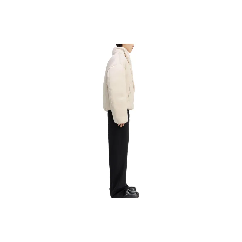 Jacquemus Asymmetric Buttoned Highneck Puffer Jacket-5