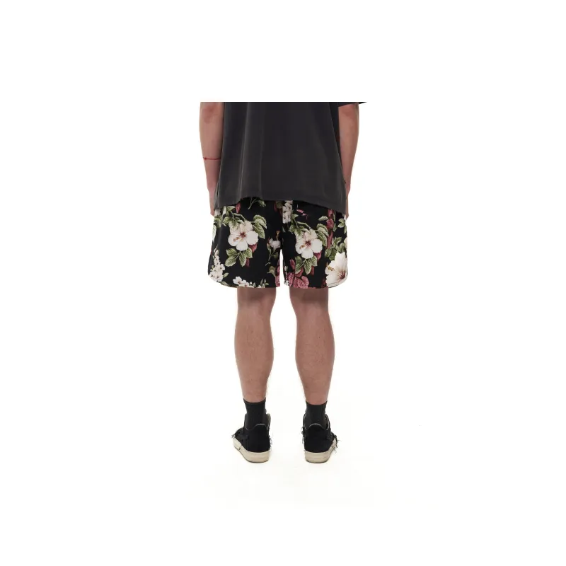 JUNGLE GURL Casual Vacation Travel Shorts Unisex Black-4