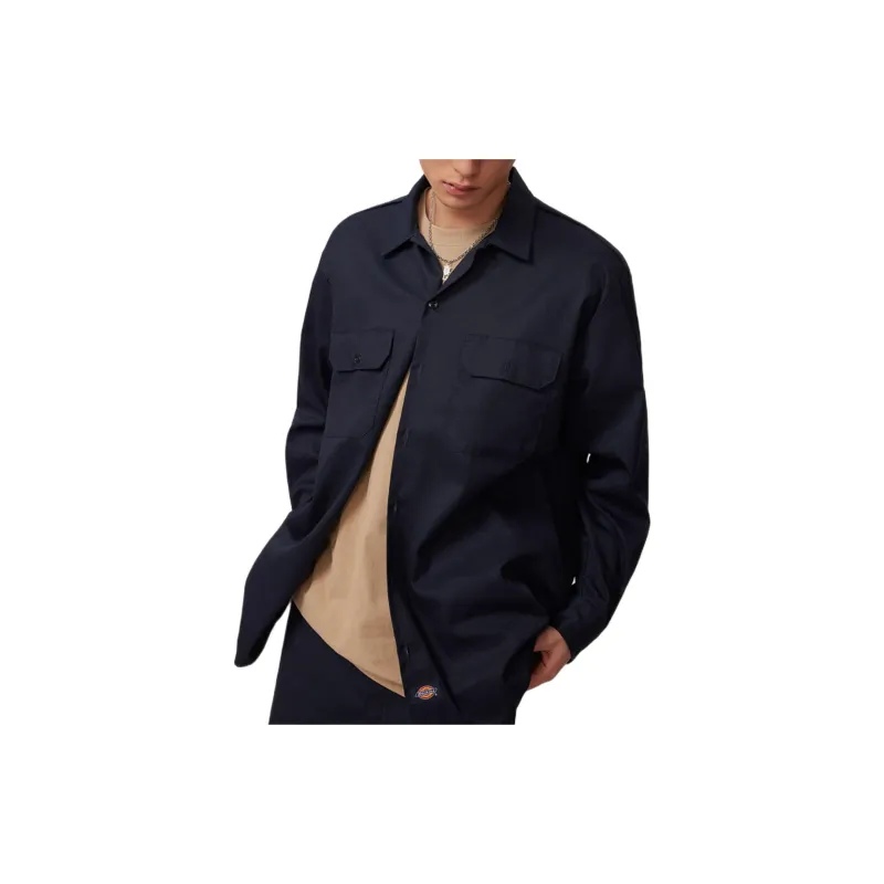 Dickies Shirts Men Dark Marine Blue-2