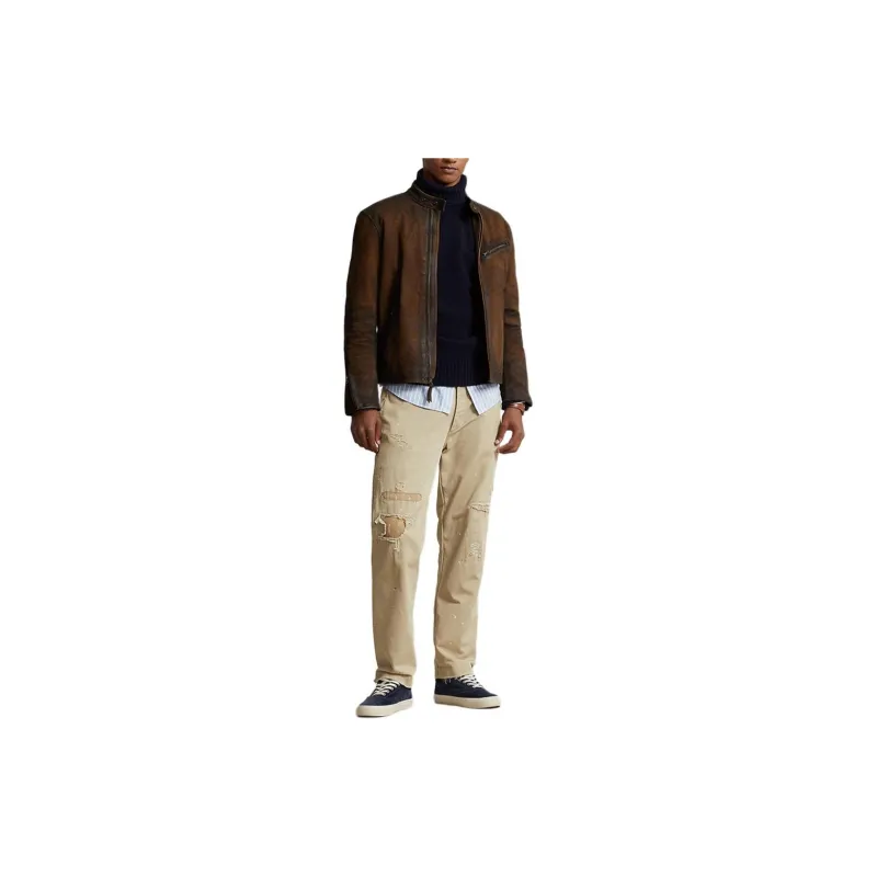 Polo Ralph Lauren SS24 Leather Jacket Men's Brown-1