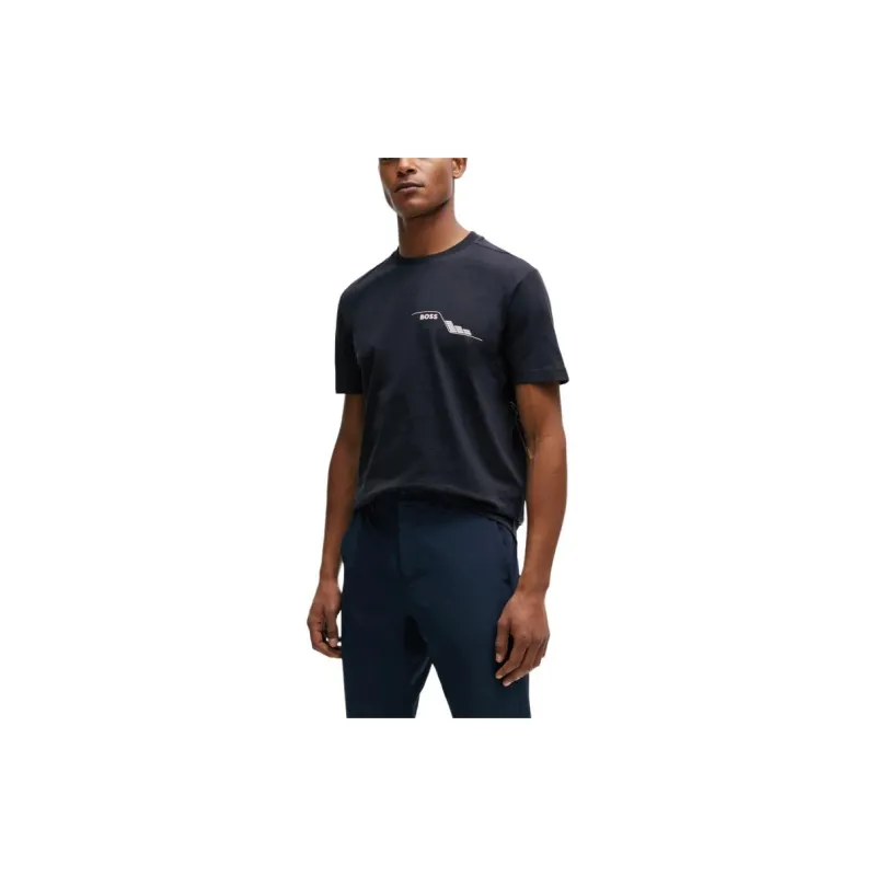 HUGO BOSS Logo print Cotton T shirt-4