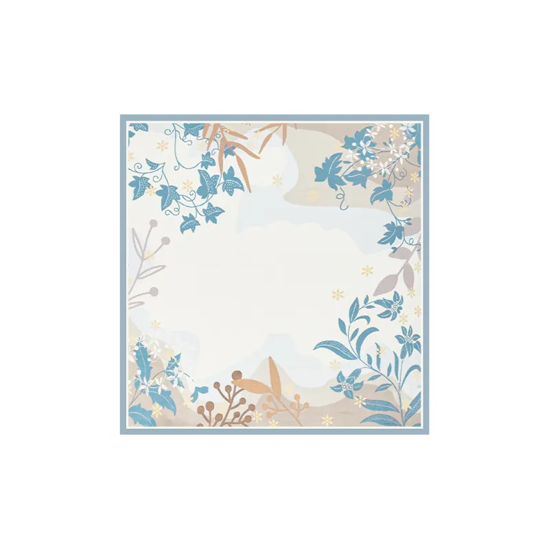 Shanghai Story 100% Mulberry Silk Silk Scarves Women's Patch Bamboo Leaf Flower Gift Box Set-64