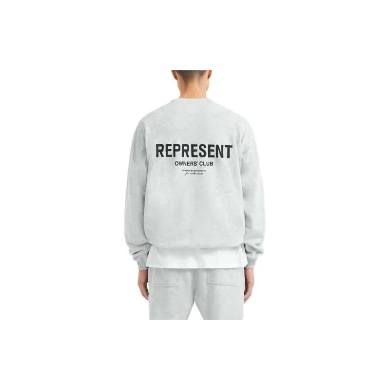 REPRESENT Logo Printed Oversized Crewneck Sweatshirt-5
